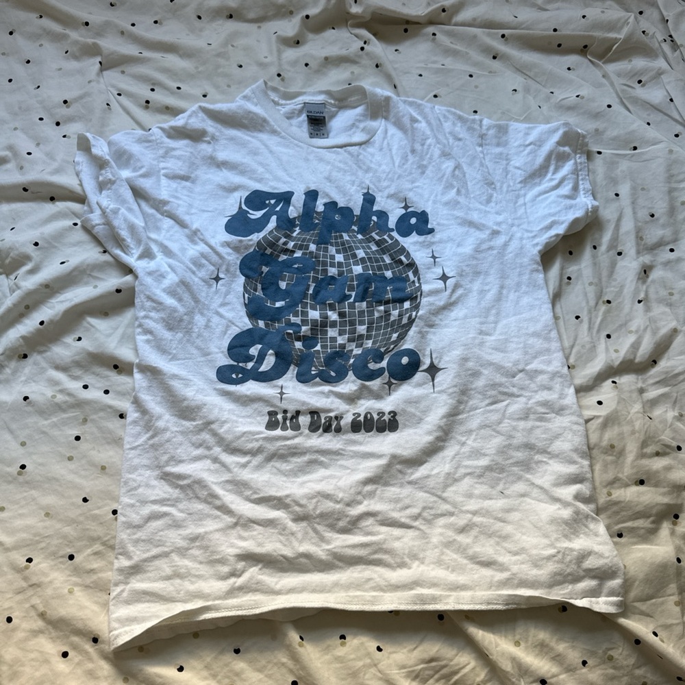 Alpha Phi Disco White Tee